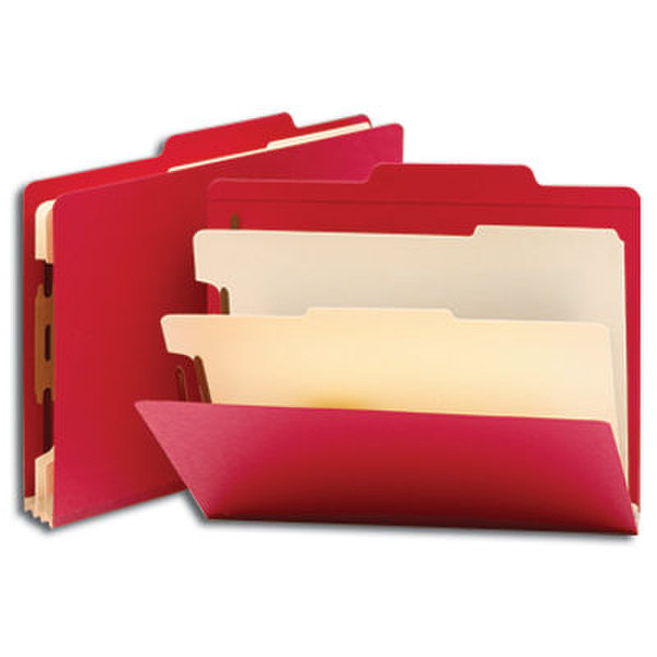 Smead Colored Classification Folders 6 Section Red Red folder