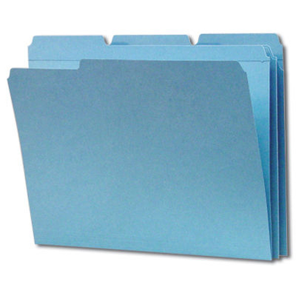 Smead Colored Folders Reinforced Tab Letter Blue Пластик Синий папка