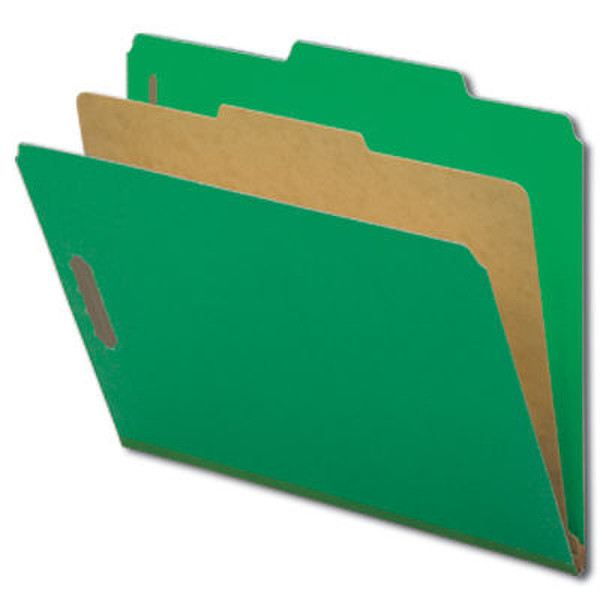 Smead Classification Folders Letter 4-Section Green (10) Plastic Green folder