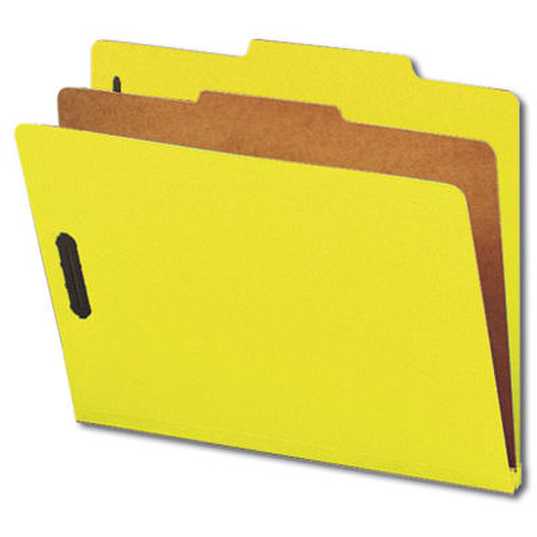 Smead Classification Folders Letter 4-Section Yellow (10) Plastic Yellow folder