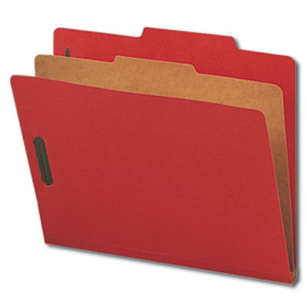 Smead Classification Folders 4-Section Bright Red (10) Plastic Red folder