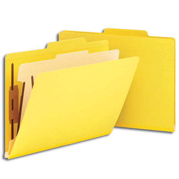 Smead Colored Classification Folders 4 Section Yellow Yellow folder