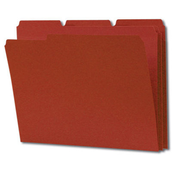 Smead File Folders 1/3 Cut Single-Ply Tab Maroon (100) Пластик папка
