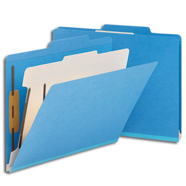 Smead Colored Classification Folders 4 Section Blue Синий папка