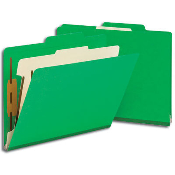 Smead Colored Classification Folders 4 Section Green Зеленый папка