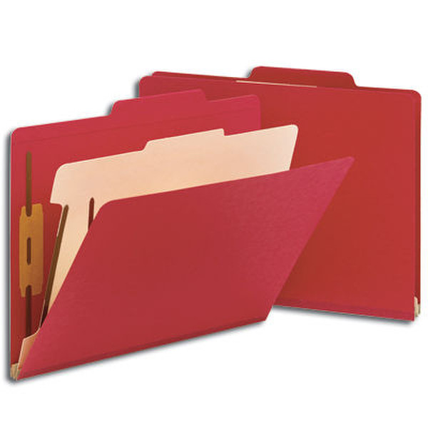 Smead Colored Classification Folders 4 Section Red Red folder