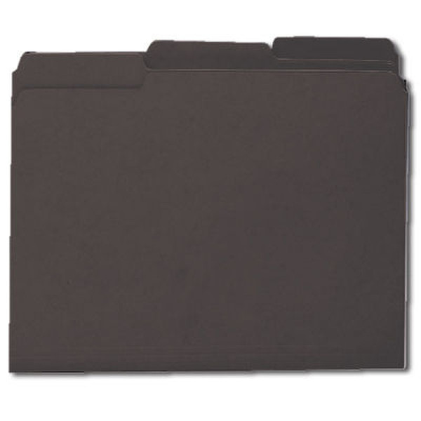 Smead File Folders 1/3 Cut Letter Black (100) Пластик Черный папка