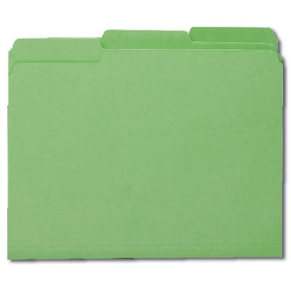 Smead File Folders 1/3 Cut Letter Green (100) Пластик Зеленый папка