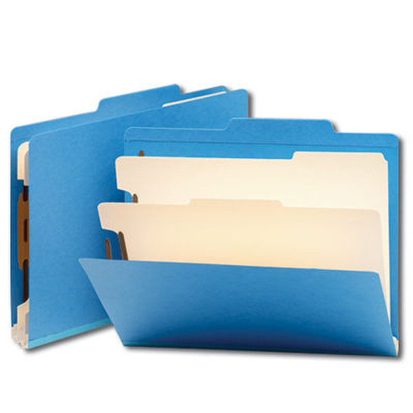 Smead Colored Classification Folders 6 Section Blue Blue folder