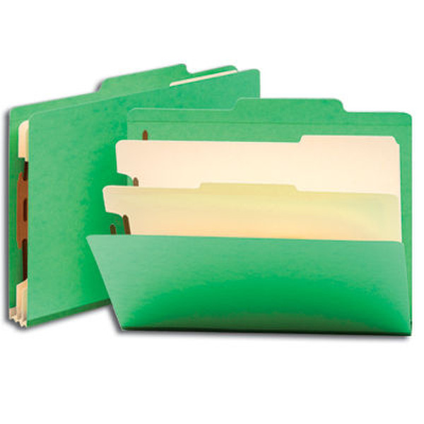 Smead Colored Classification Folders 6 Section Green Green folder