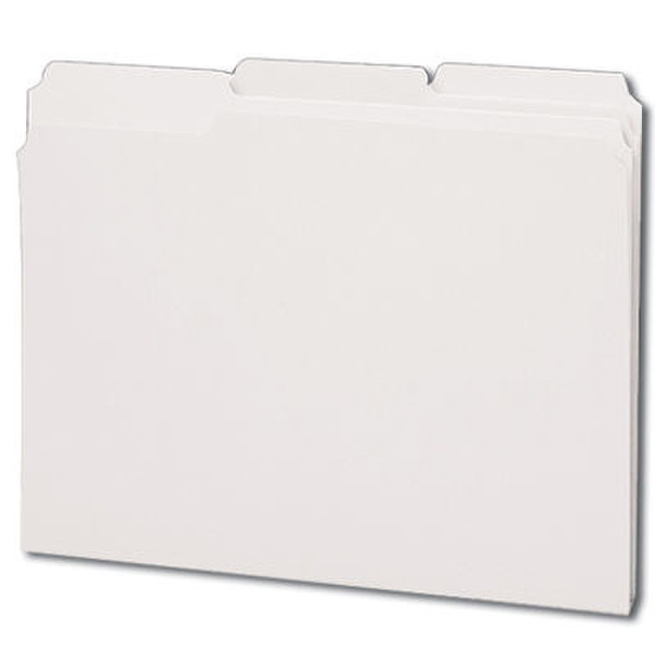 Smead File Folders 1/3 Cut Single-Ply Tab White (100) Plastic White folder