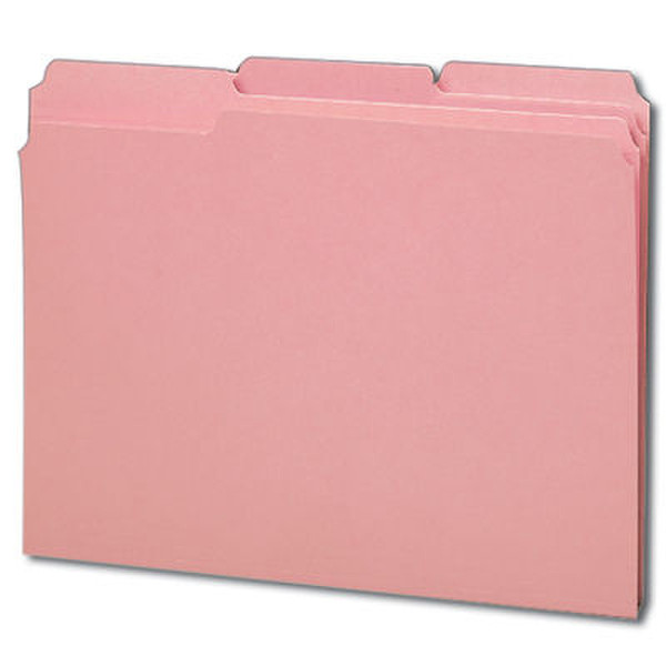 Smead Colored Folders Reinforced Tab Letter Pink Plastic folder