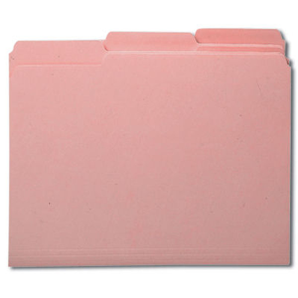 Smead File Folders 1/3 Cut Single-Ply Tab Pink (100) Plastic Pink folder