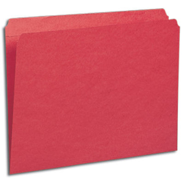 Smead Colored Folders Straight Cut Tab Letter Red Red folder