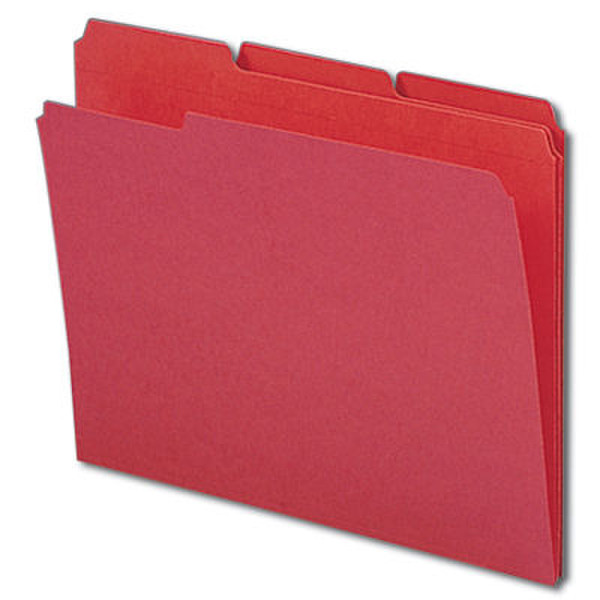 Smead Colored Folders Reinforced Tab Letter Red Plastic Red folder