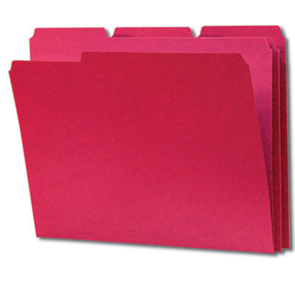 Smead File Folders 1/3 Cut Single-Ply Tab Red (100) Plastic Red folder