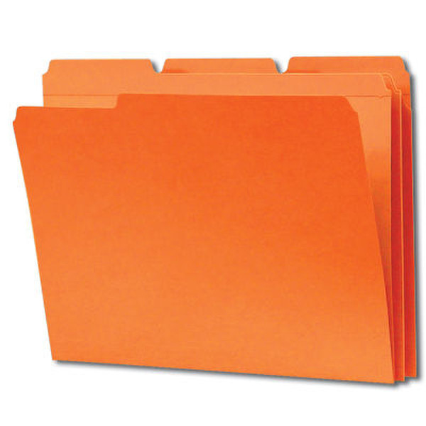 Smead Colored Folders Reinforced Tab Letter Orange Plastic Orange folder