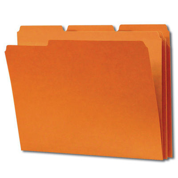 Smead File Folders 1/3 Cut Single-Ply Tab Orange (100) Пластик Оранжевый папка