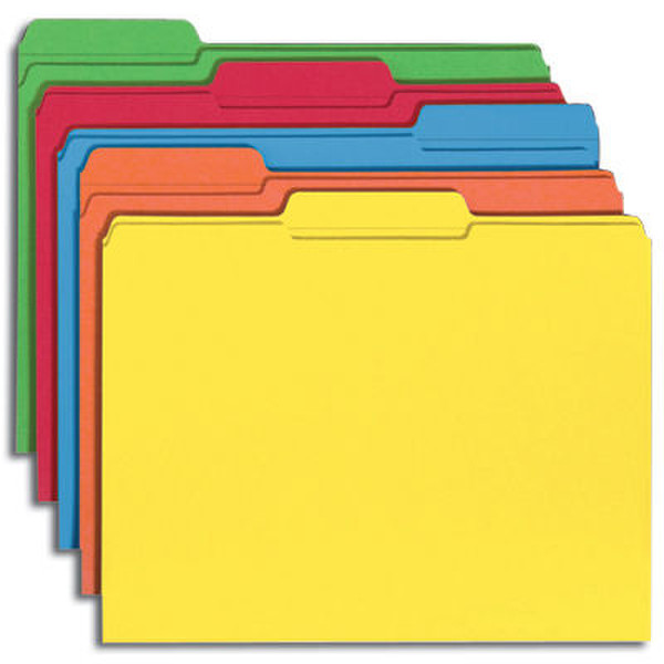 Smead Colored Folders Reinforced Tab Letter Assorted Пластик папка