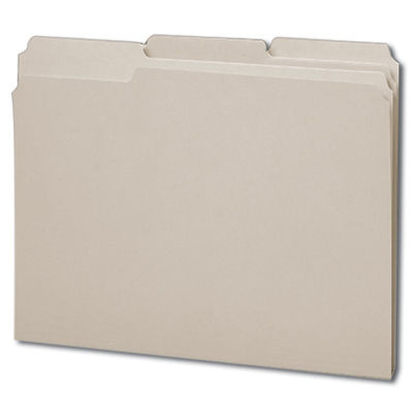 Smead File Folders 1/3 Cut Single-Ply Tab Gray (100) Kunststoff Grau Aktendeckel