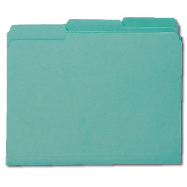 Smead File Folders 1/3 Cut Letter Teal (100) Пластик Бирюзовый папка