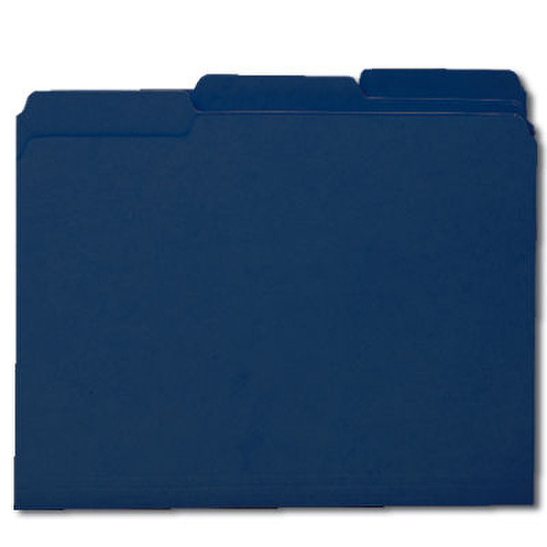 Smead File Folders 1/3 Cut Letter Navy (100) Plastic Blue folder