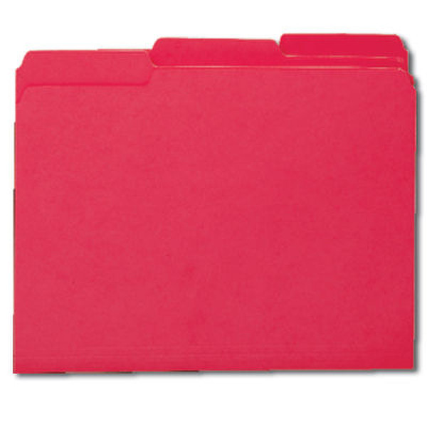 Smead File Folders 1/3 Cut Letter Red (100) Plastic Red folder