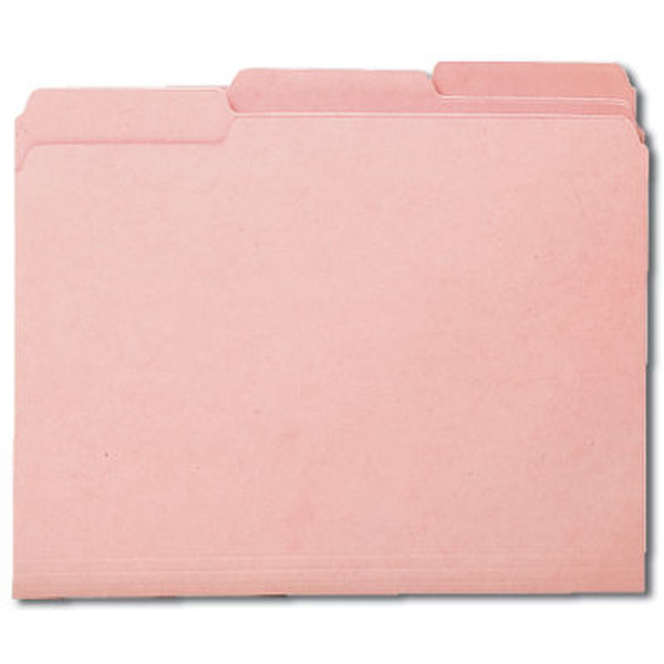 Smead File Folders 1/3 Cut Letter Pink (100) Пластик папка
