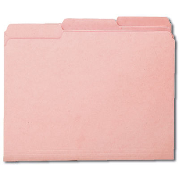 Smead File Folders 1/3 Cut Letter Pink (100) Plastic folder