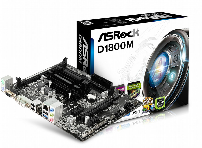 Asrock D1800M Micro ATX motherboard
