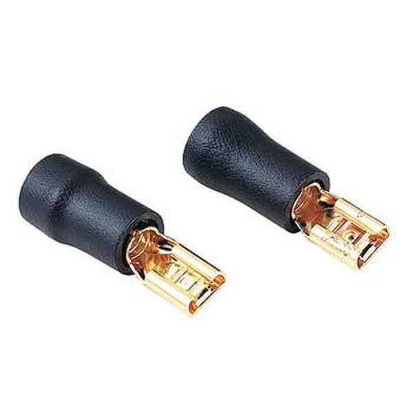 Hama Car HiFi Connector, Gold-plated, 4,8 mm, 10 Pcs Black,Gold wire connector