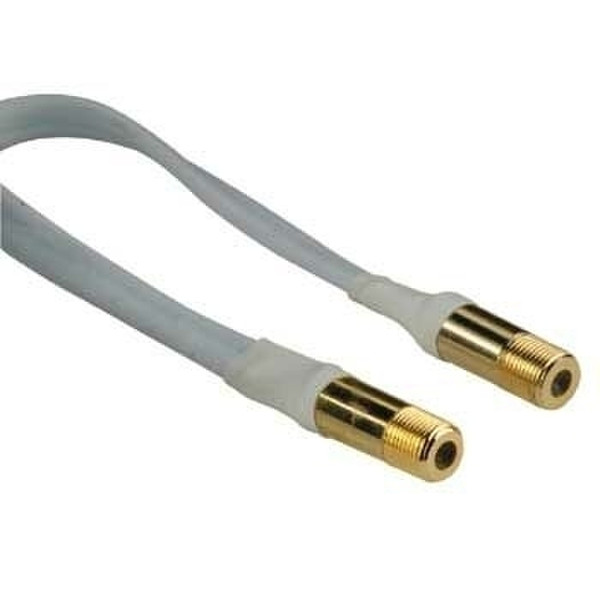 Hama Window leading F-socket-F-socket, gold-plated Grey coaxial cable