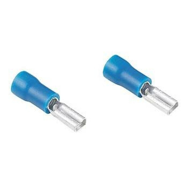 Hama Flat plug capsules 2,8 mm Blue,Silver wire connector