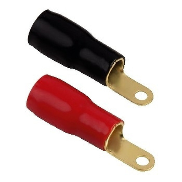 Hama Ring Terminal, 16 mm², M4, 2 pieces Black,Red wire connector