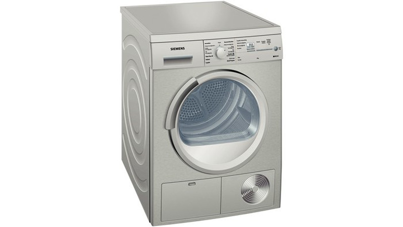 Siemens WT46E30XTR freestanding Front-load 8kg B Silver tumble dryer