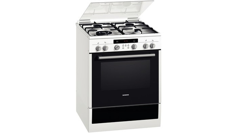 Siemens HR64W233T Freestanding Gas hob A-10% White cooker