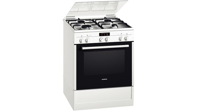 Siemens HR725220T Freestanding Gas hob A-20% White cooker