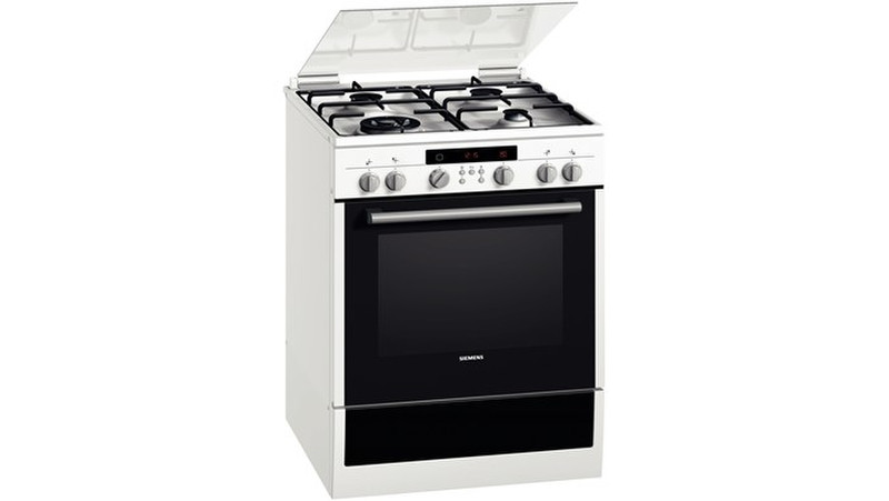 Siemens HR74W233T Freestanding Gas hob A-20% White cooker