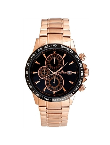 Quantum ADG110B-02AA Wristwatch Male Quartz Black,Gold watch