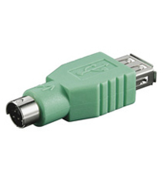 Wentronic USB ADAP A-F/PS2-M USB A F PS2 M Green cable interface/gender adapter