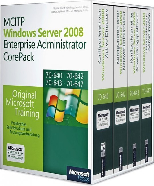 Microsoft Server 2008 Enterprise Administrator CorePack DEU руководство пользователя для ПО