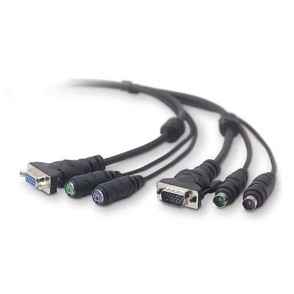 Belkin F1D9004 4.6m Black KVM cable