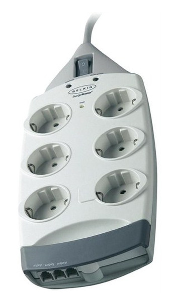 Belkin F9S620QY2M 6AC outlet(s) 2m Grey,White surge protector