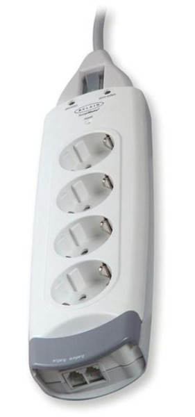 Belkin F9H400QY2M 4AC outlet(s) 2m Grau, Weiß Spannungsschutz