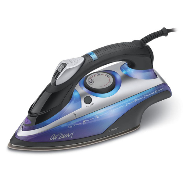 Arzum AR632 Dry & Steam iron Ceramic soleplate 2400Вт Черный, Синий утюг