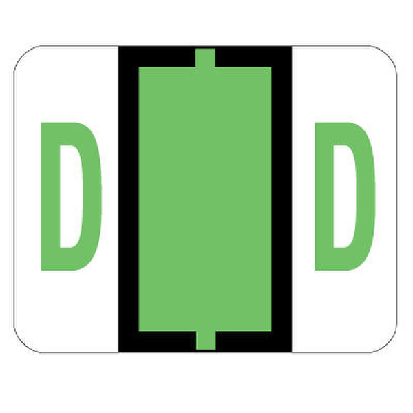 Smead BCCR Bar Style Color Coded Labels D - Light Green Зеленый 500шт самоклеящийся ярлык