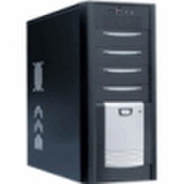 Casetek CK-1028-2B Midi-Tower Black,Silver computer case