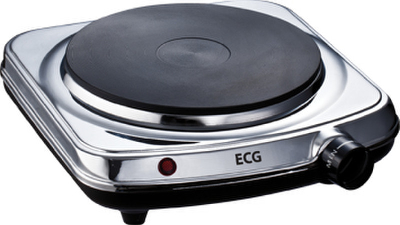 ECG EV 1501 Настольный Цельный нагревательный элемент Черный, Нержавеющая сталь плита