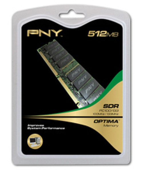 PNY Dimm SDRAM 0.5ГБ DDR3 133МГц модуль памяти