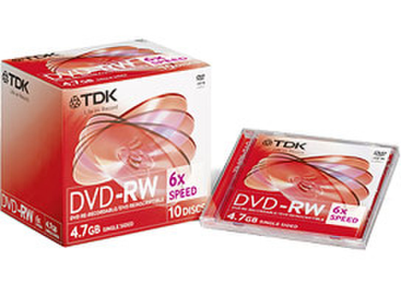 TDK DVD-RW 6x 4.7GB DVD-RW 10pc(s)